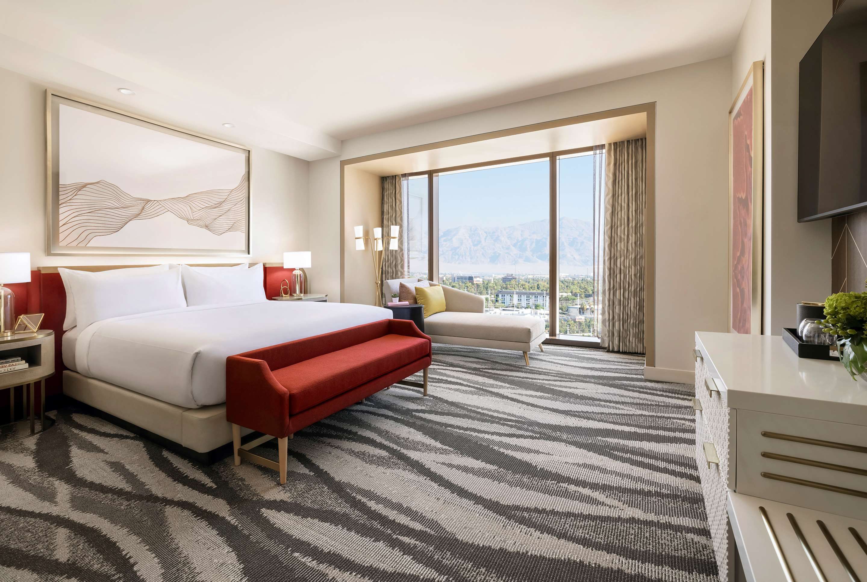 Bedroom view of Conrad Las Vegas at Resorts World