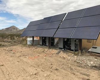 Big Bend Lodging at Ten Bits Ranch | Room #9 (Barber Shop) - Terlingua - Building