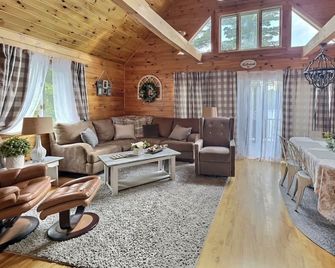 Charming 3 bedroom on Beech Hill Pond close to Ellsworth and Bar Harbor WiFi, AC - Ellsworth - Obývací pokoj