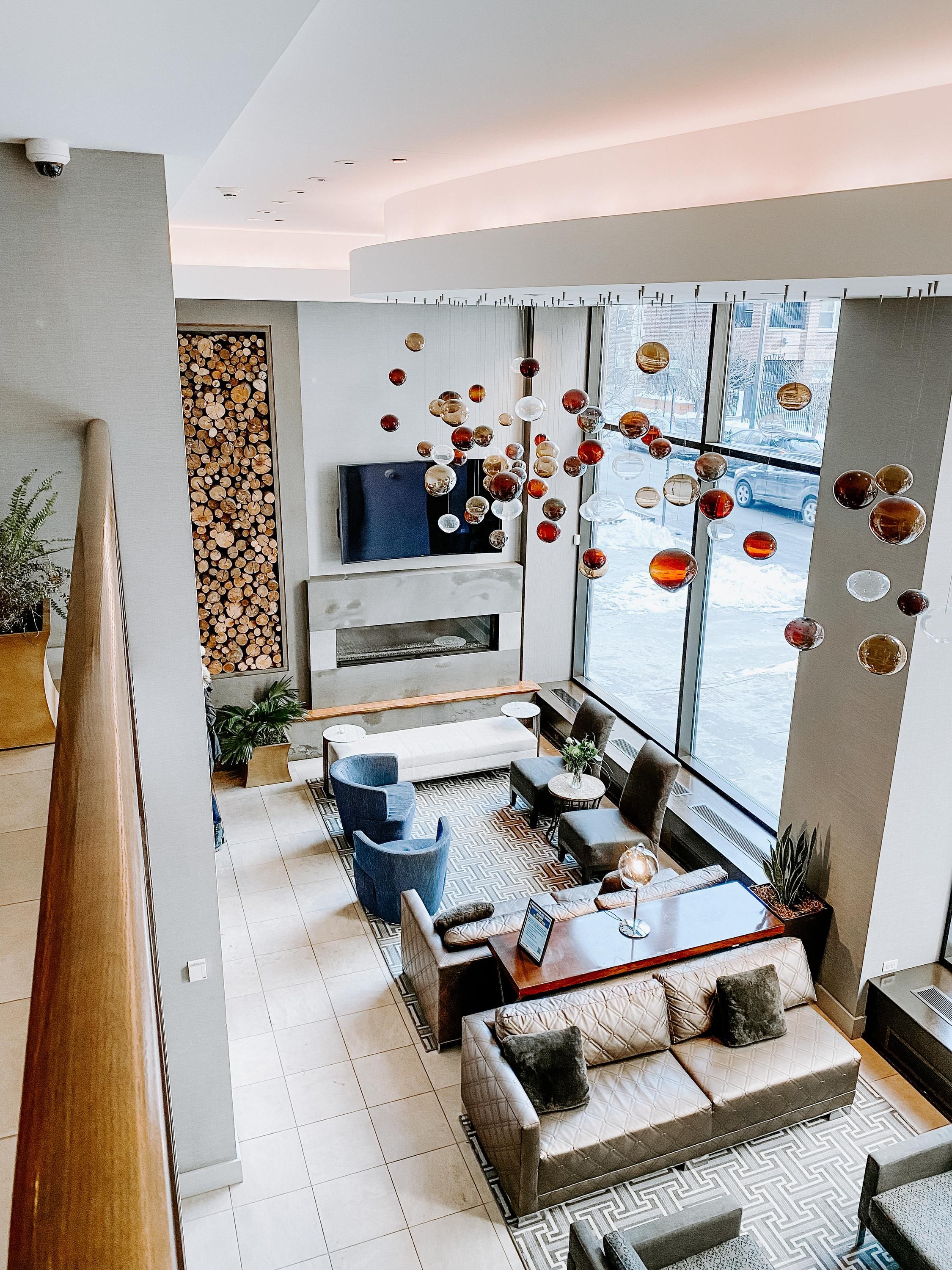 Lobby view of Hotel Felix Chicago