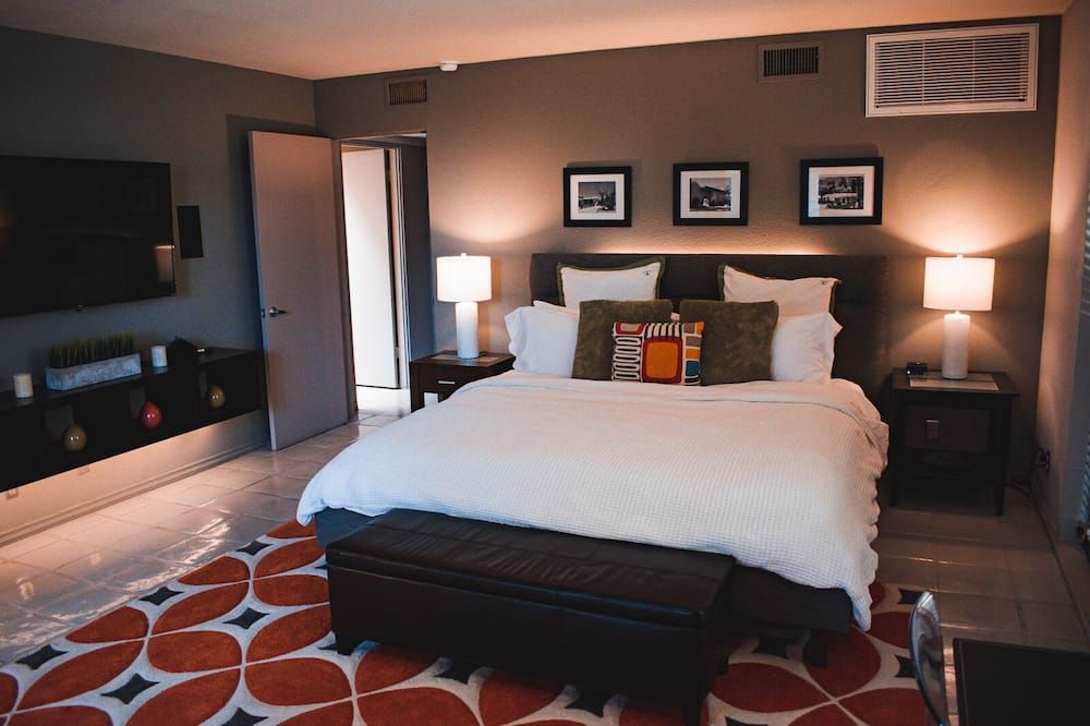 Modernist 1 Br, 2 Ba Condo In The Raquet Club Colony! Palm Springs City Id #1814 - פאלם ספירנגס - חדר שינה