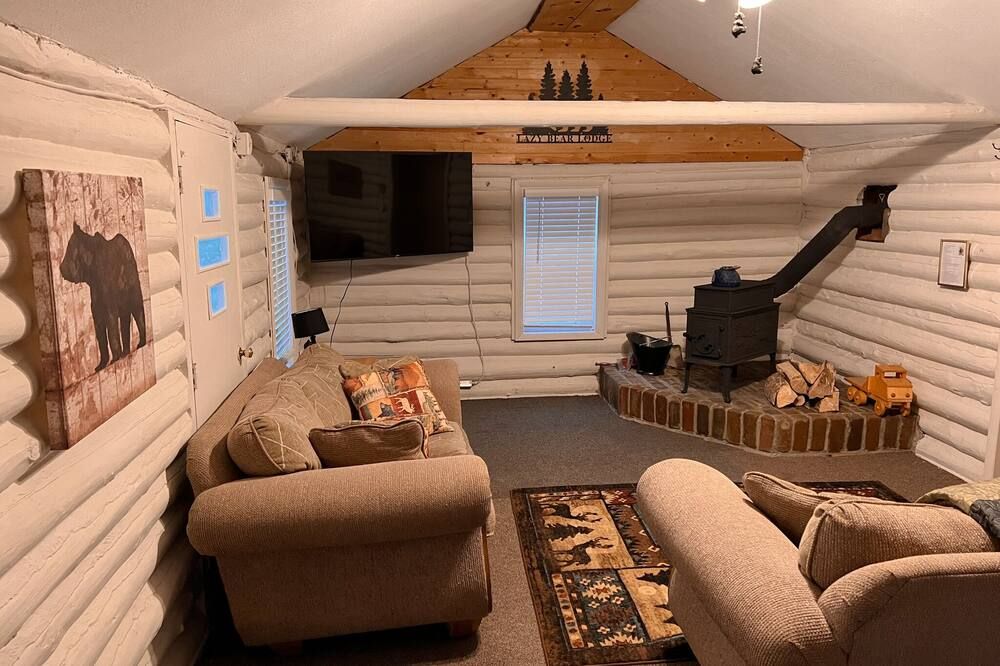 Cozy cabin, private 10 acres close to ATV trail & lake - Kalkaska - Huiskamer