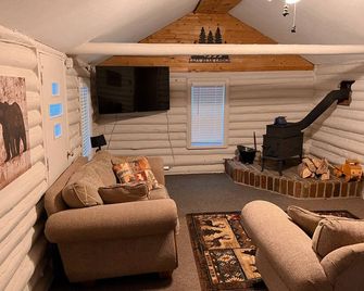 Cozy cabin, private 10 acres close to ATV trail & lake - Kalkaska - Sala de estar