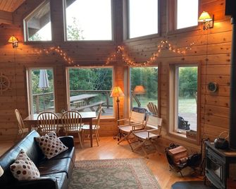 Nautical Sea Cabin with Water View - Lopez Island - Living room