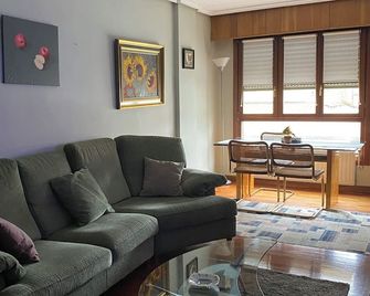 Centrally located 3 bedroom apartment with balcony, facing the church of Zumarraga. - Zumárraga - Sala de estar