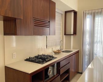 Brand new condo with an enclosed patio a private pool and lush garden. - Zihuatanejo - Kitchen