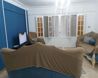 Charming 2-bedroom apartment in enchanting Alexandria with WiFi, fitness room. - Alexandria - Obývací pokoj