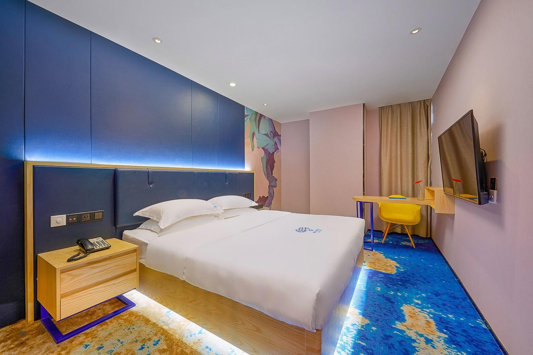 Lifu Hotel Tianhe Gangding Metro Station Guangzhou - غوانغزهو - غرفة نوم