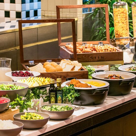 Buffet view of Hotel Jal City Kannai Yokohama