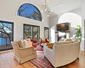 Woodhaven on Pleasant Lake |Pleasant Lake |Lakefront |Wraparound Deck |Views |Dock |Kayaks & Boards - East Troy - Living room
