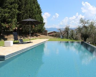 Villa Mirella between Rome, the thermal baths of Viterbo and Umbria - panoramic swimming pool with fireplace - Magliano Sabina - Pool
