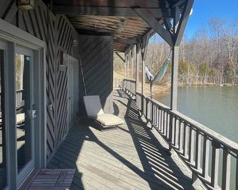 True Fisherman's Cabin on Private Lake - Baxter - Balcony