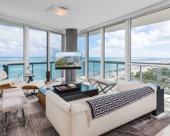 Oceanfront Private Condo At The Setai -2 - Miami Beach - Obývací pokoj