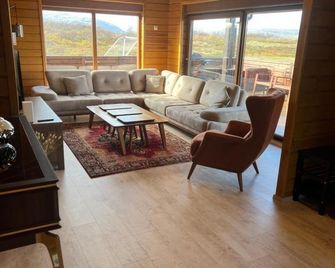 Large luxury Cabin On The Golden Circle Next To Kerið The Crater. - Selfoss - Living room