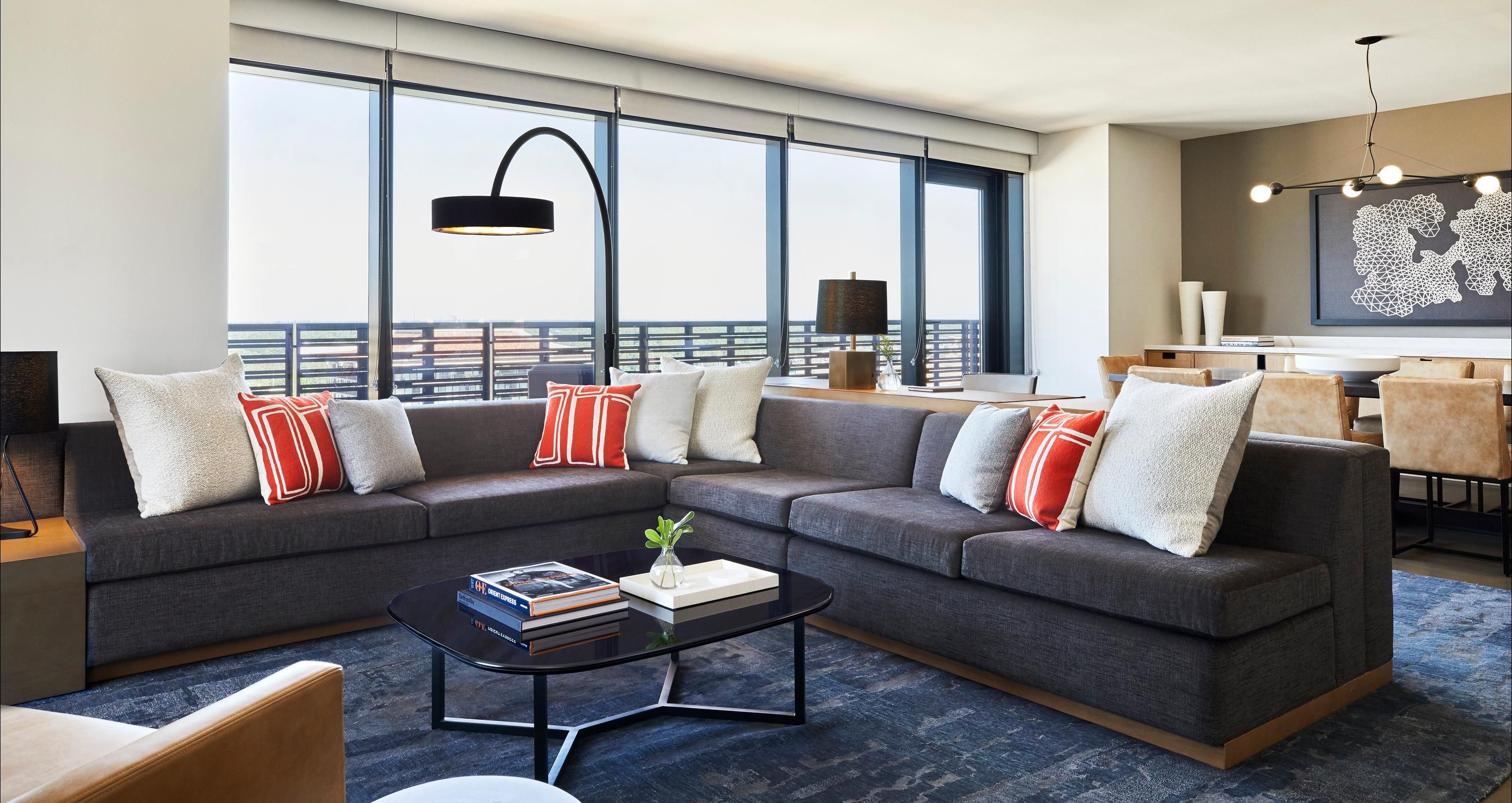 Living room view of Kimpton Sawyer Hotel