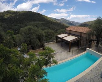 Welcoming and peaceful villa in an ancient olive grove. Pool and mod-cons. - Breil-sur-Roya - Piscina