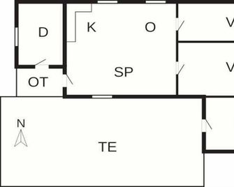 5 Person Holiday Home In Farsund-By Traum - Farsund - Floorplan