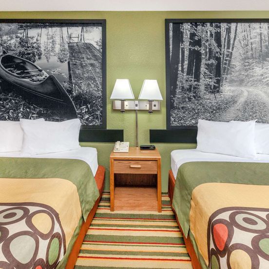 Bedroom view of Super 8 by Wyndham Grayling