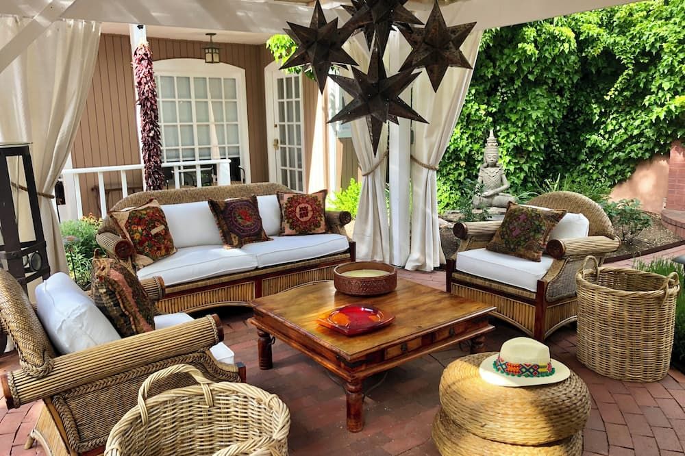 Boutique Hotel - King Deluxe Suite 1/2 Mi. From Santa Fe Plaza - سانتا في - شرفة مرصوفة