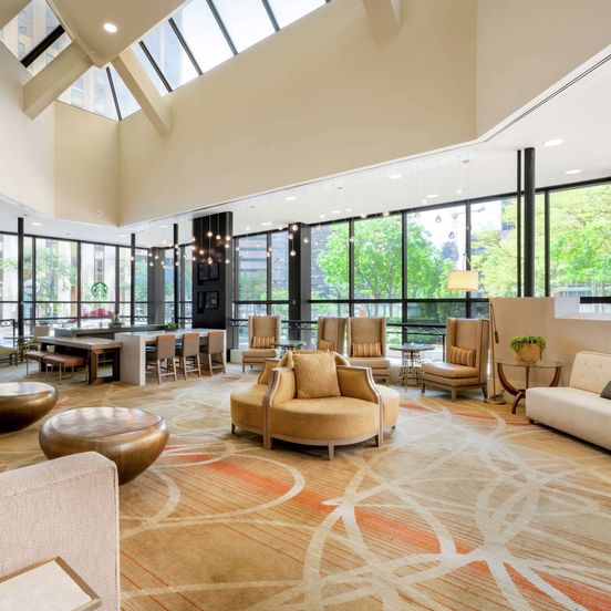 Lounge view of Hilton Denver City Center