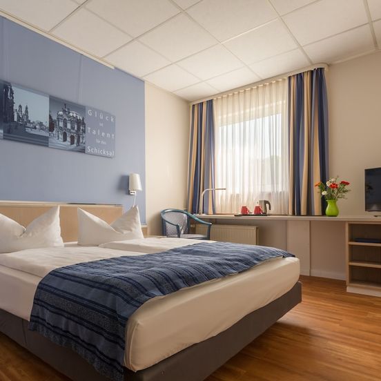 Bedroom view of Hotel Novalis Dresden