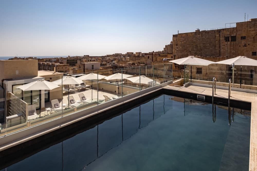 Pool view of Palais Le Brun