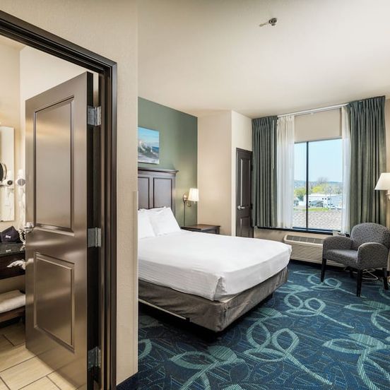 Bedroom view of Park Point Marina Inn