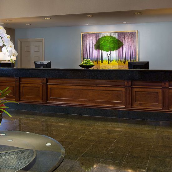 Front desk view of The Paramount Hotel