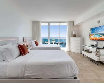 Ocean Million Dollar View Studio + Balcony #3 - Miami - Bedroom