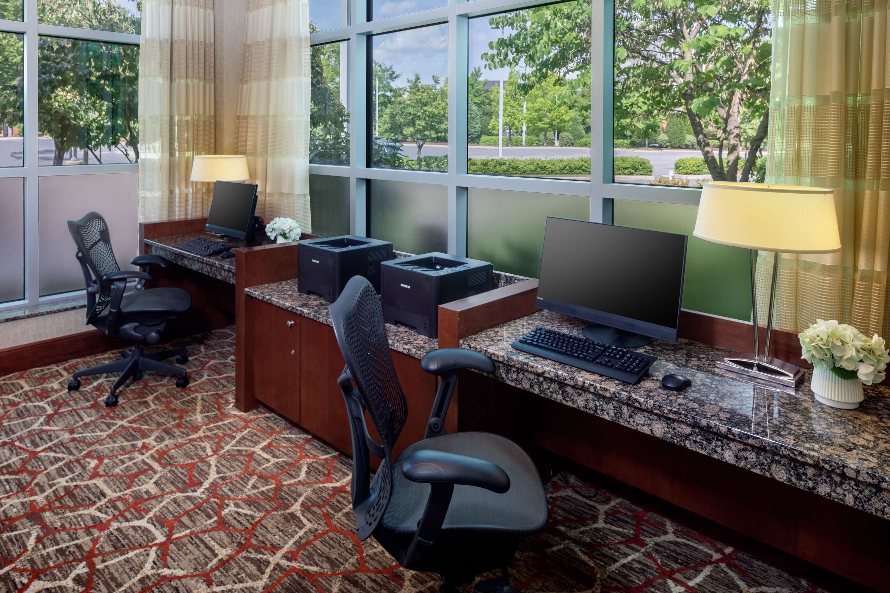 Business center view of Homewood Suites by Hilton Rockville-Gaithersburg