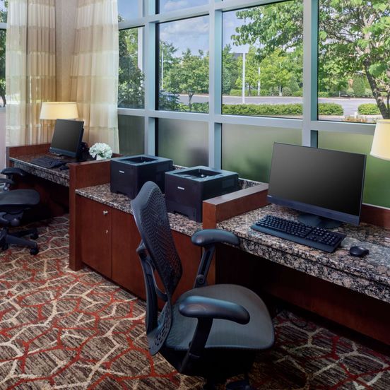 Business center view of Homewood Suites by Hilton Rockville-Gaithersburg