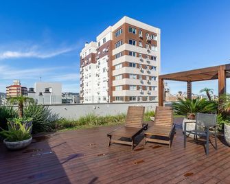 Studio Encantador Com Garagem Em Poa Venb504 - Porto Alegre - Balcón