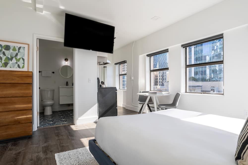 Bedroom view of Reside Seattle Downtown, a Wyndham Residence