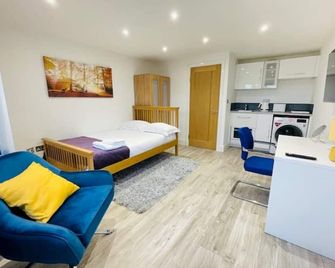 Modern Studio Apartment, Private- Driveway Parking - Kenilworth - Phòng ngủ