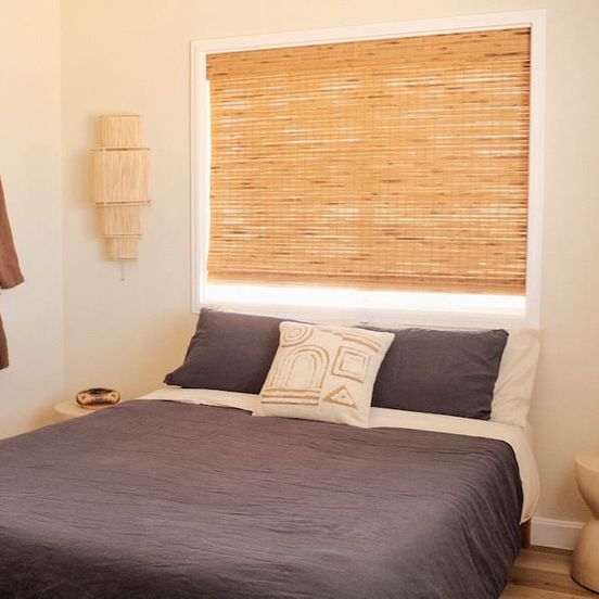 Bedroom view of Find renewal in the high desert magic of Moonstone Adobe
