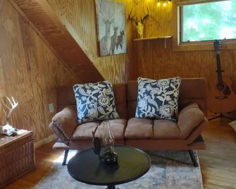 Private yet convenient! A hidden gem! Relax, rejuvenate and unwind at the cabin! - Bedford - Living room