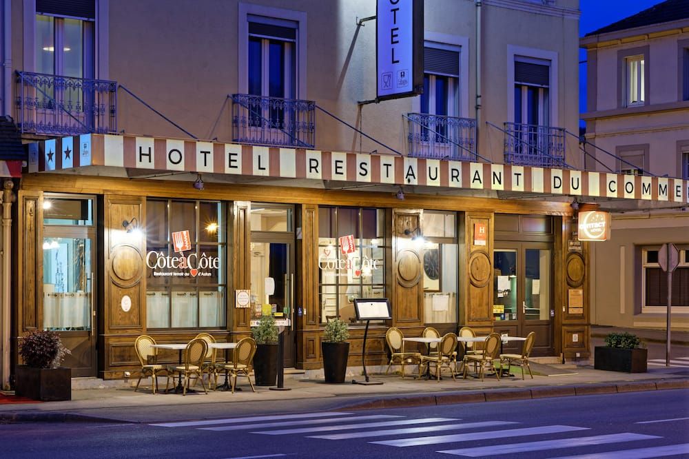 Contact Hôtel du Commerce et son restaurant Côte à Côte - Отен - Будівля