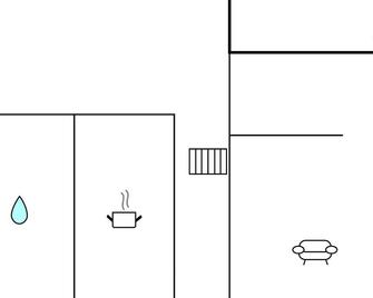 Nice studio in Gravdal with kitchen - Gravdal - Floorplan