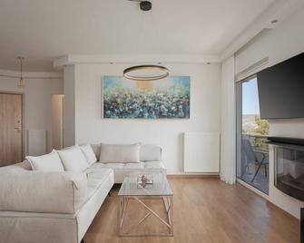 Athenian Riviera Sea View Penthouse - Vári - Living room