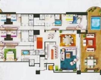 4 bedroom, 7,000+ sq ft with spectacular views, 2 terraces, sleeps 12 - Jarretaderas - Floorplan