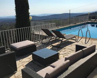 Charming and spacious villa with pool and breathtaking views - Saint-Cézaire-sur-Siagne - Balcón