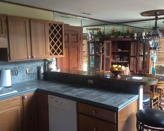 Romantic setting with hot tub, horse theme on several acres and gated entrance. - Knoxville - Kitchen