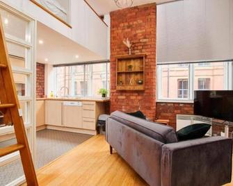 Chic Georgian flat in Central Manchester - Manchester - Pokój dzienny