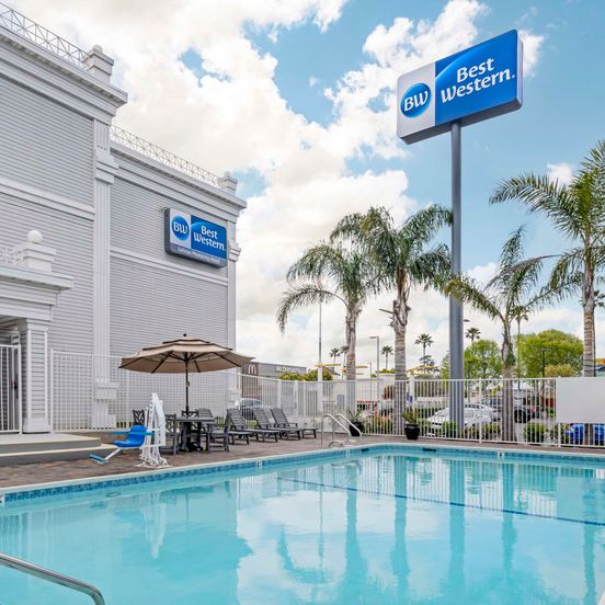Pool view of Best Western Salinas Monterey Hotel