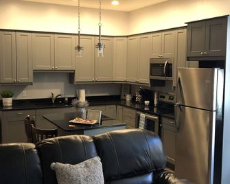 The Zahn suite is on the historic square in Iola, Kansas - Iola - Kitchen