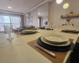 Hotel Flat Afonso Pena by FGibran - Campo Grande - Sala de jantar