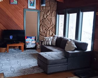 Girdwood ski cabin. Wild Iris Chalet .5 miles from daylodge. - Girdwood - Living room