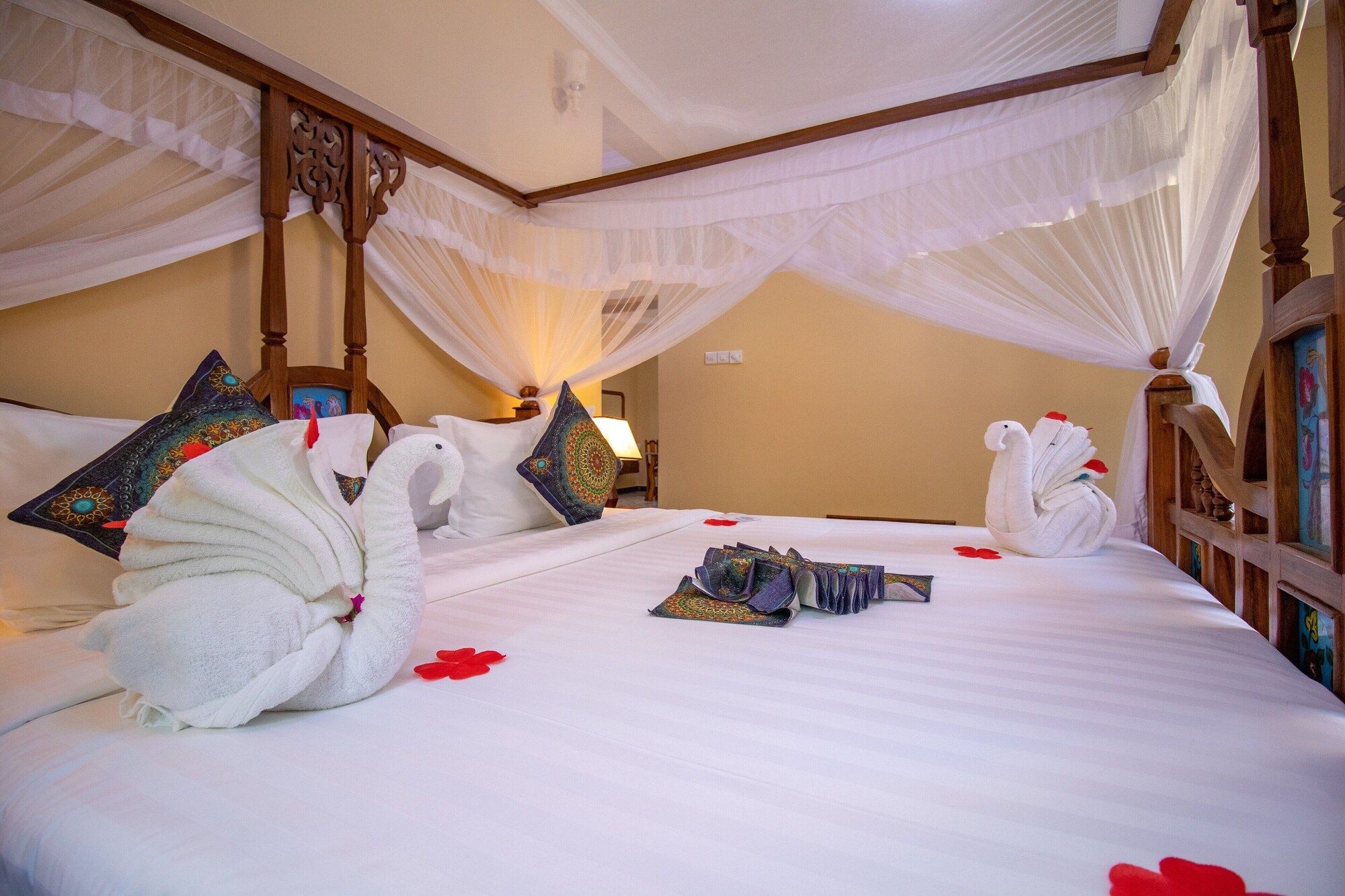 Bedroom view of Sunny Palms Beach Bungalows