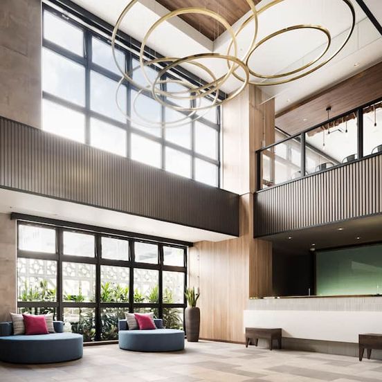 Lobby view of Tissage Hotel Naha by Nest