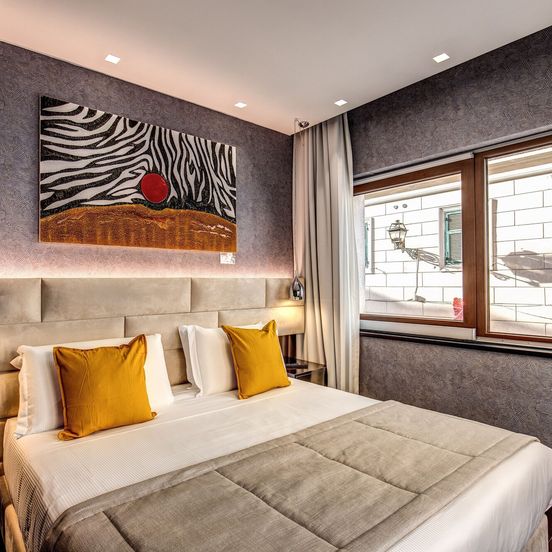 Bedroom view of Prassede Palace hotel